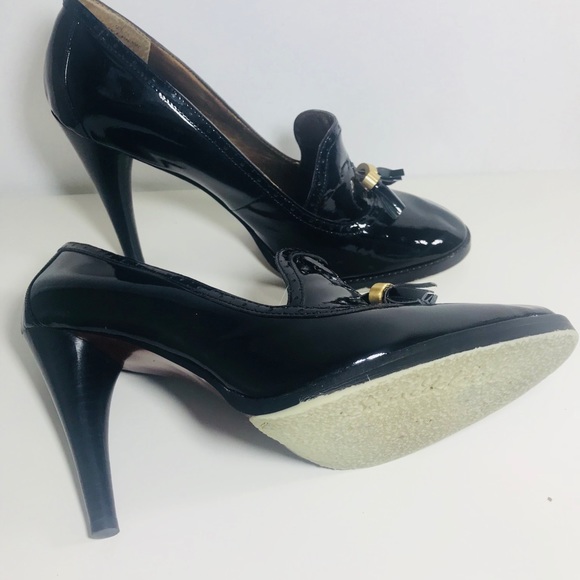 Sam Eldman Truman black patent leather gold tassel - Picture 2 of 8